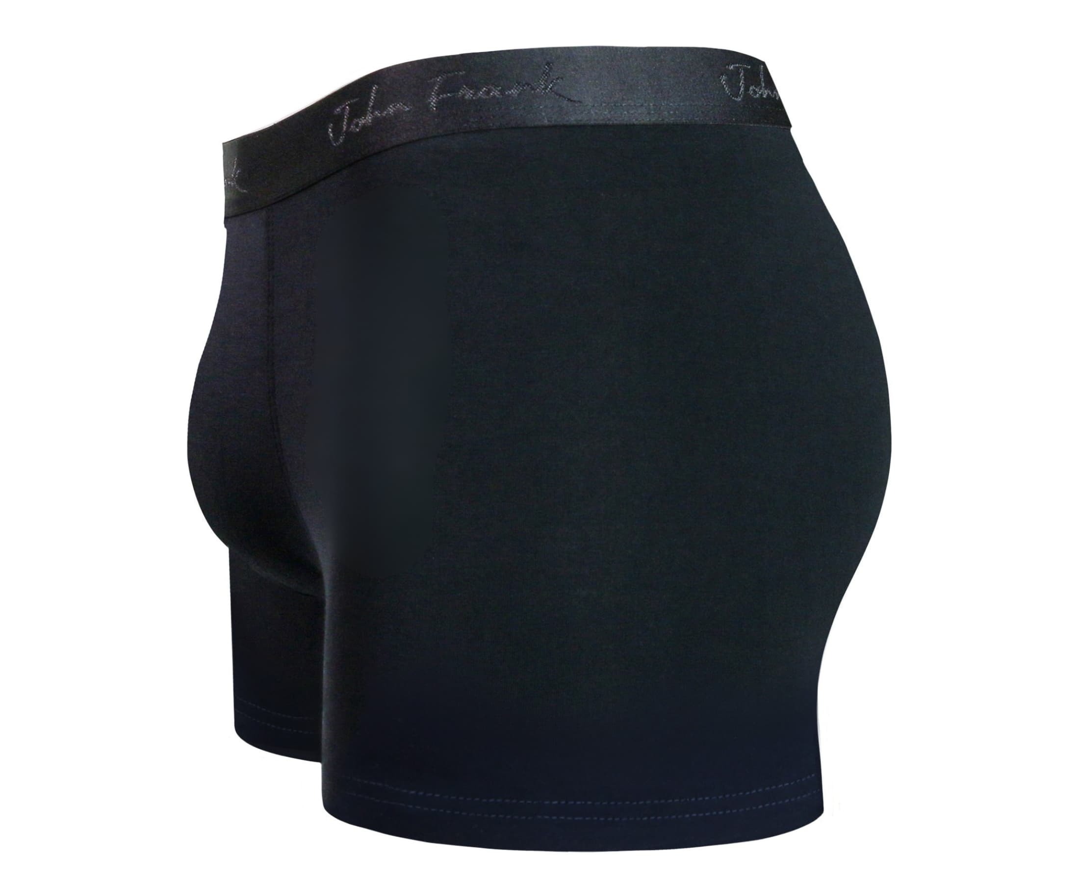 Side view of men’s 95% micromodal boxer brief in anthracite with contoured pouch and tailored leg cut