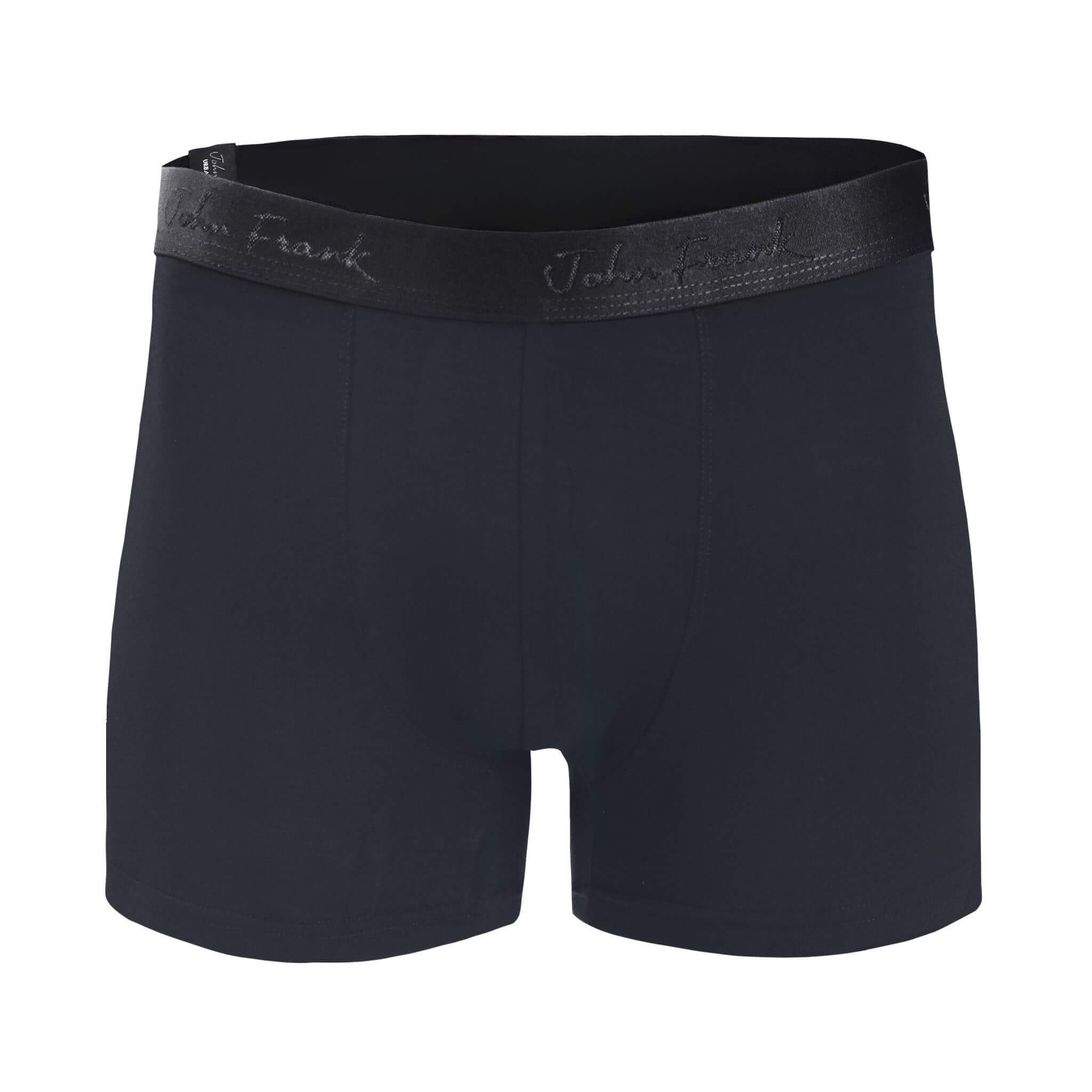 Front view of men’s 95% micromodal boxer brief in anthracite with tonal waistband featuring subtle sheen, and soft stretch