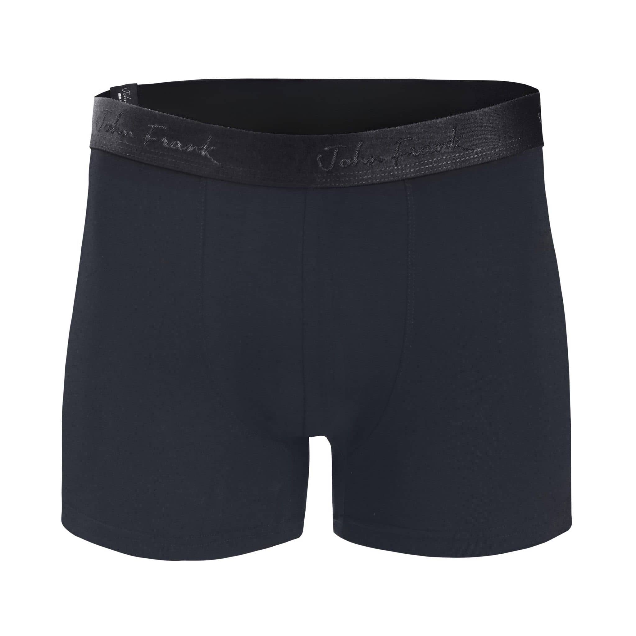 Front view of men’s 95% micromodal boxer brief in anthracite with tonal waistband featuring subtle sheen, and soft stretch